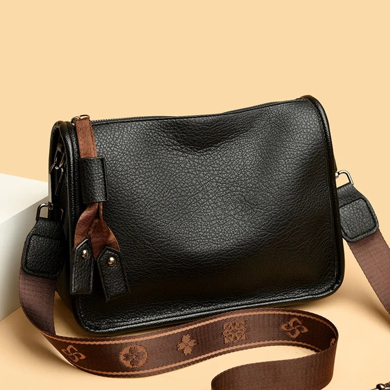 The Harlowe Crossbody in soft cowhide leather by Maison Harlowe